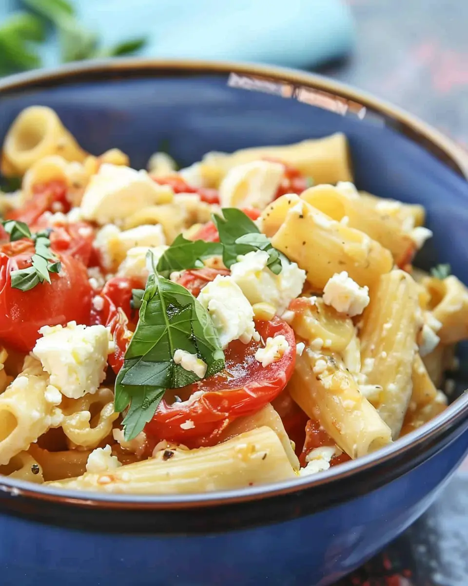 Instant Pot Pasta: Easy Feta and Tomatoes with Turkey Bacon