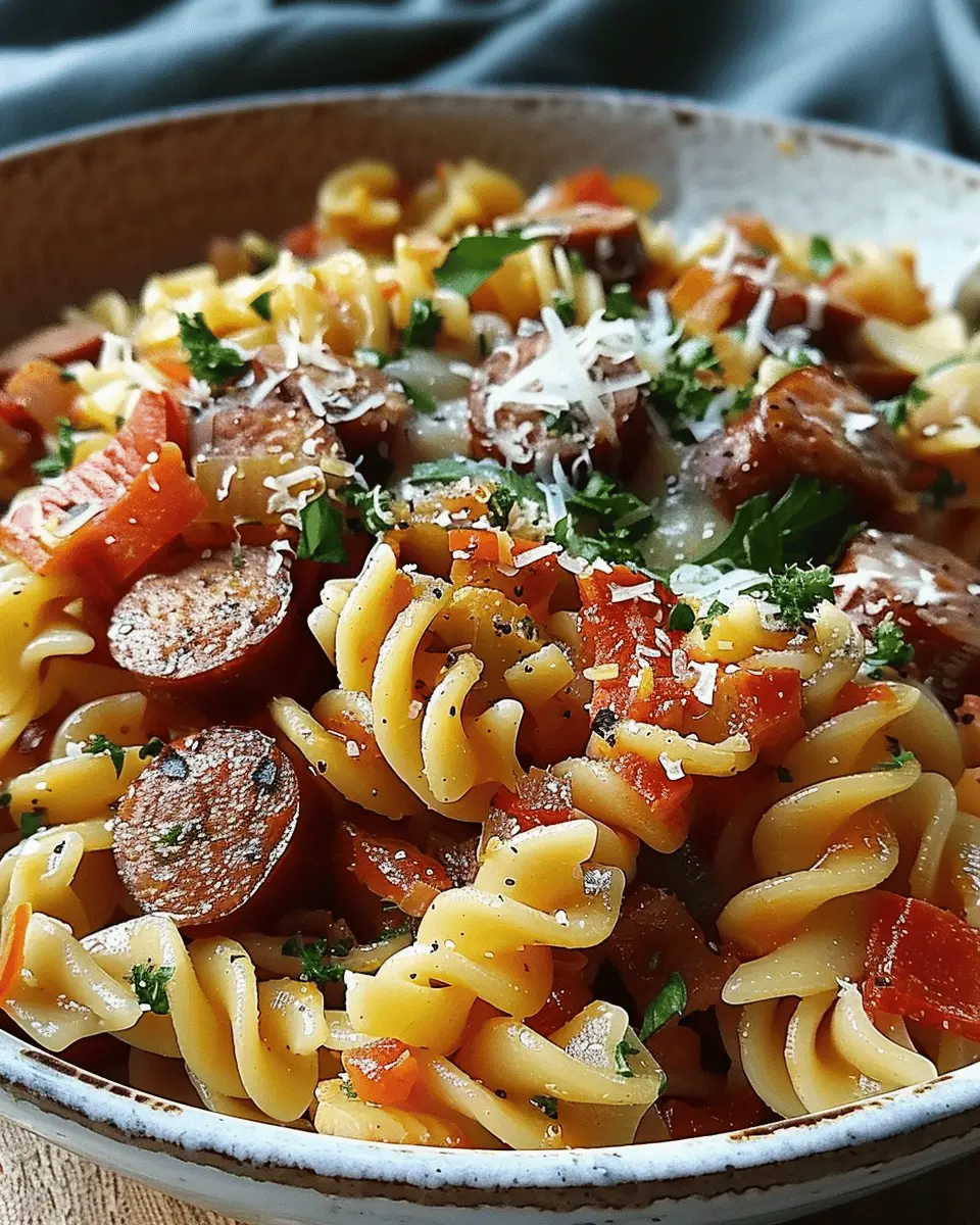 One-Pot Smoked Sausage Pasta for Easy Effortless Meals