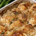French Onion Chicken and Rice Bake