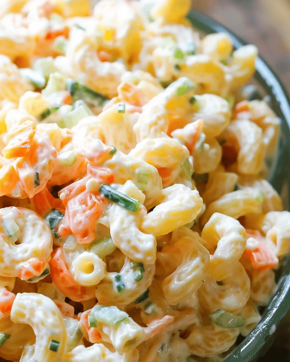 Hawaiian Macaroni Salad: Easy Comfort Food with Turkey Bacon and Chicken Ham