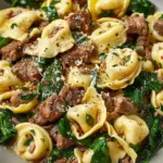 Garlic Butter Beef and Spinach Tortellini: A Quick and Flavorful Meal