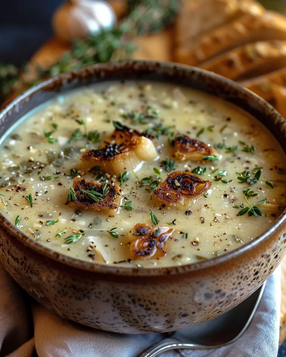 Country French Garlic Soup Recipe: Easy Comfort with Turkey Bacon