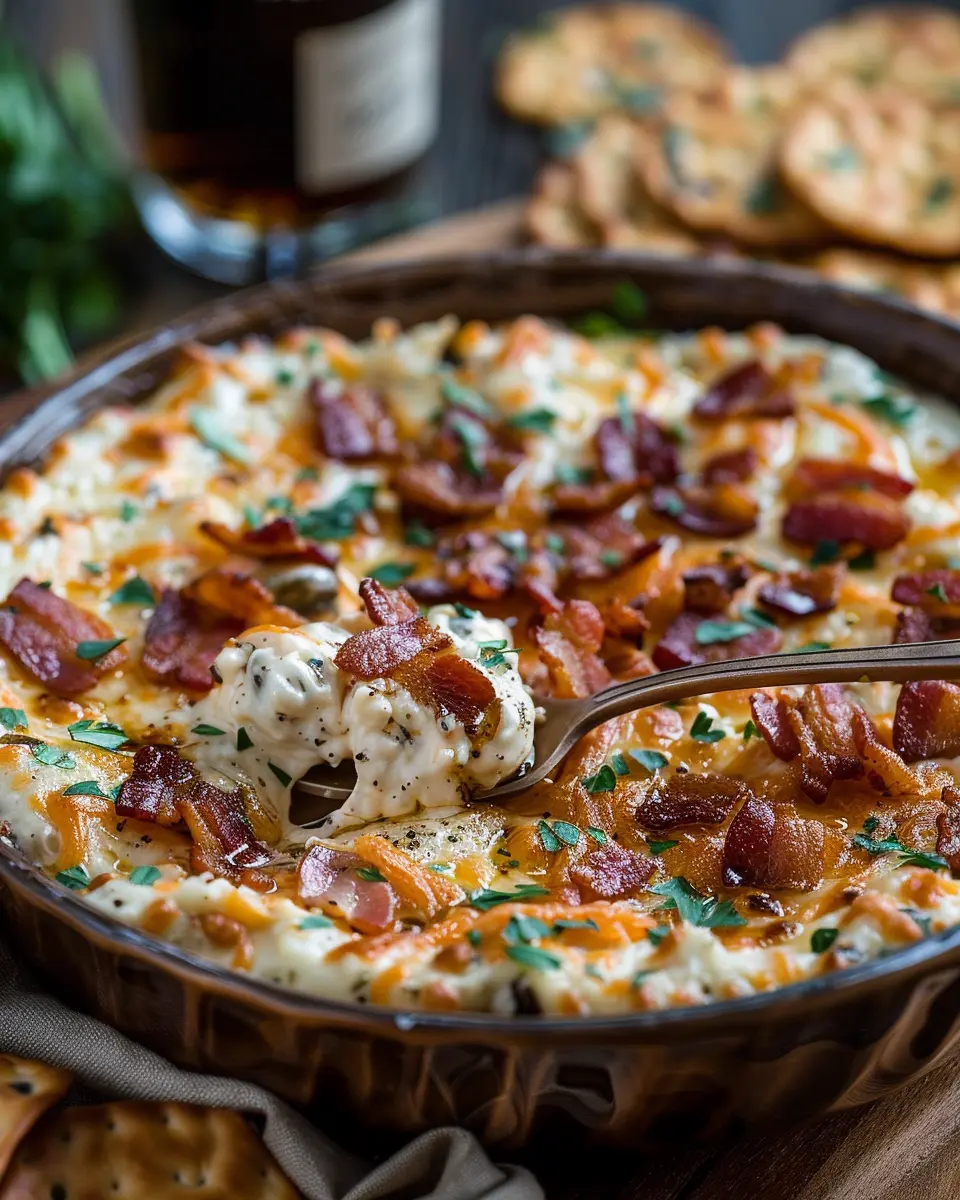 Maple Bourbon Turkey Bacon Cheddar Dip Recipe for Indulgent Flavors