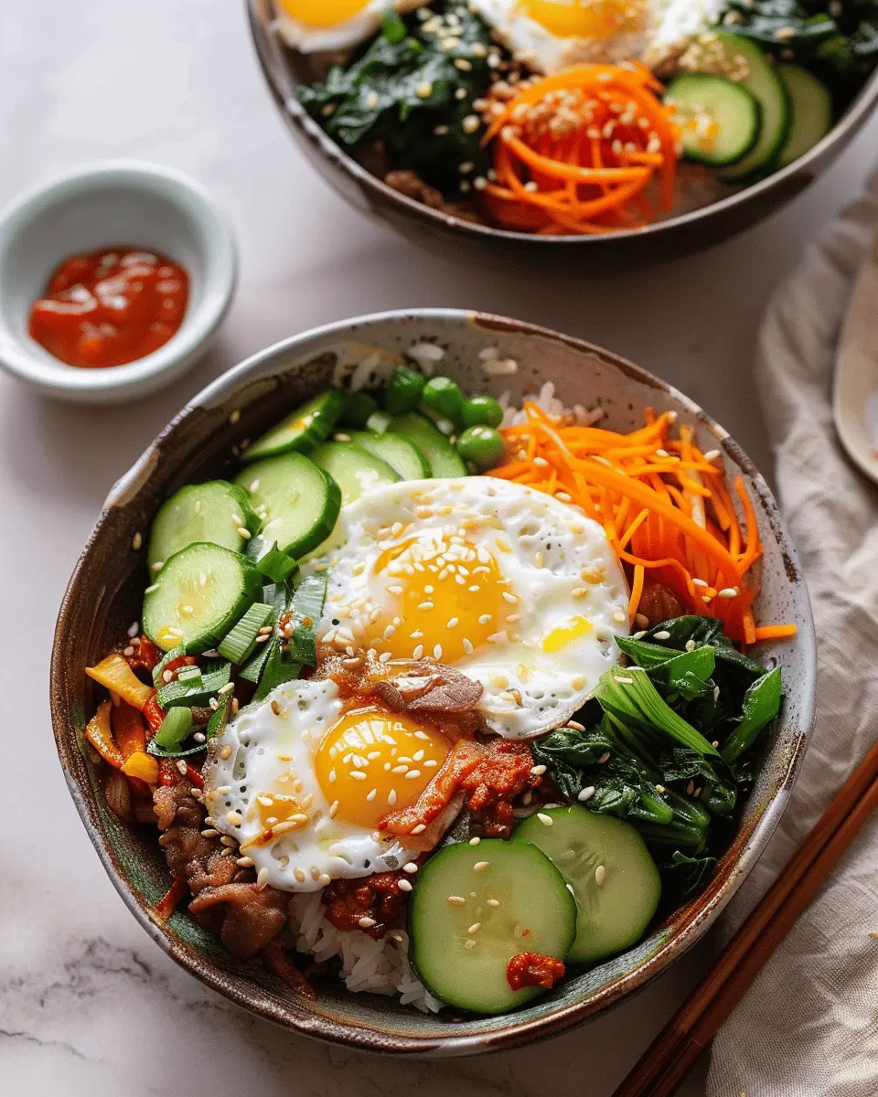 Korean Veggie Bibimbap Bowls
