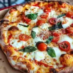 Tomato, Basil, and Fresh Mozzarella Pizza
