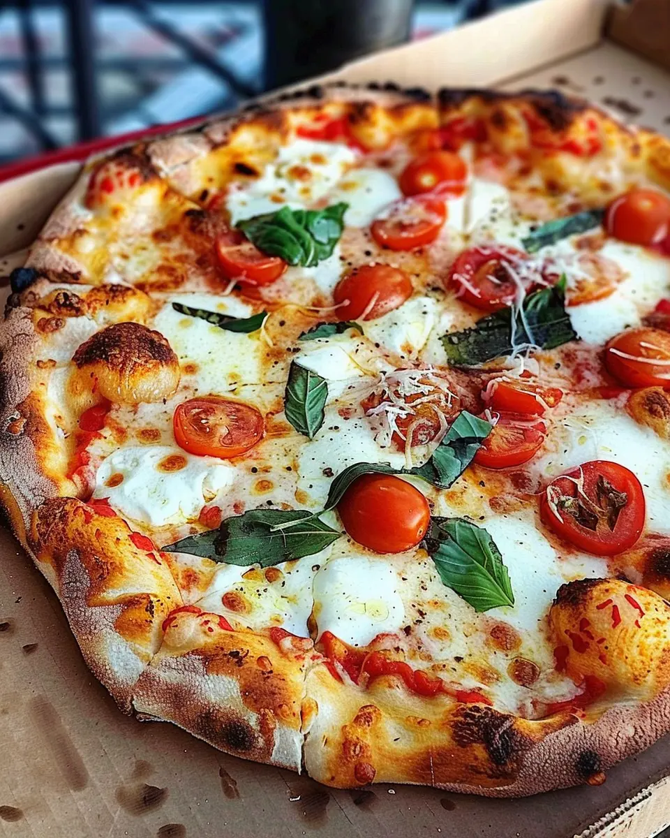 Tomato, Basil, and Fresh Mozzarella Pizza