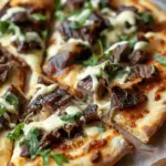 Unique Short Rib Pizza with Smoked Gouda Cream Sauce