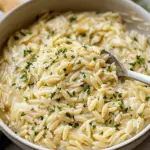 Easy Creamy Garlic Parmesan Orzo Pasta