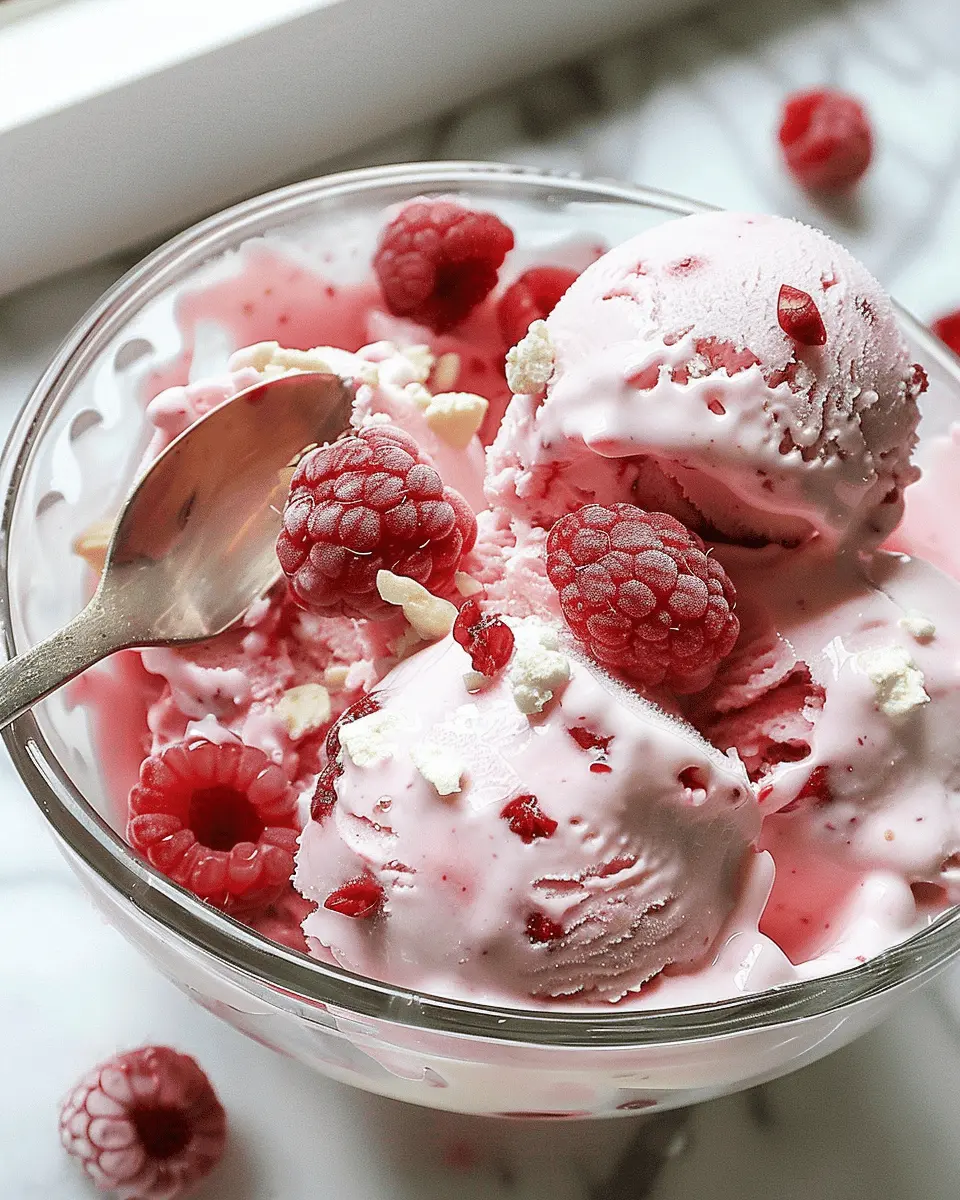 Raspberry Cottage Cheese Ice Cream: Creamy Delight for Summer