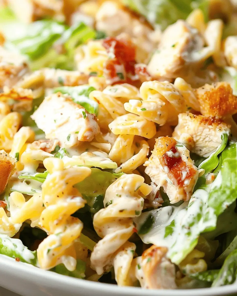 Chicken Caesar Pasta Salad with Turkey Bacon: A Bold Twist