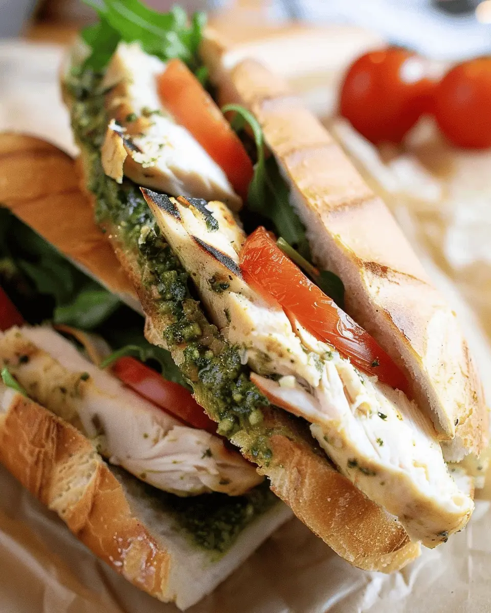 Chicken &amp; Walnut Pesto Sandwich: A Juicy Homemade Delight