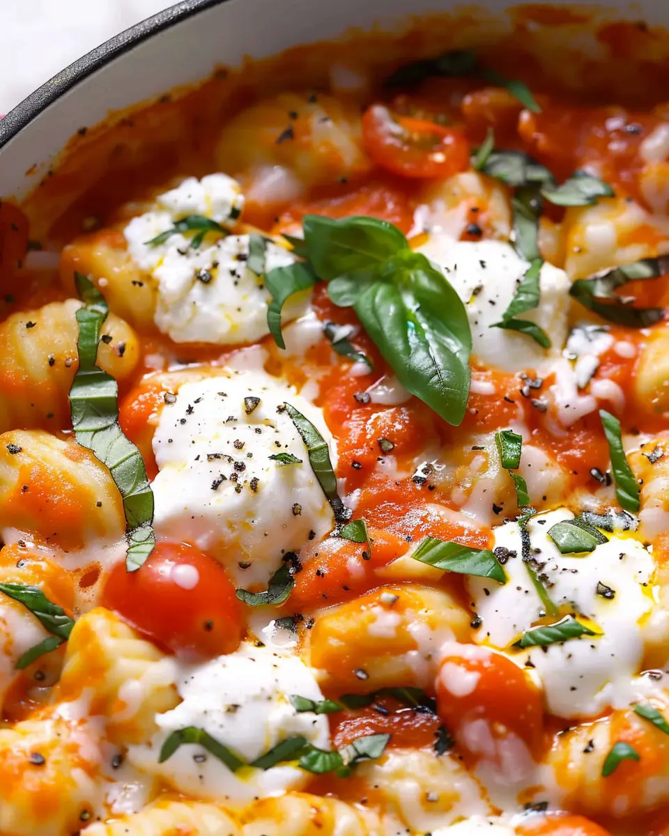 Creamy Tomato Gnocchi: Indulgent Comfort with Burrata and Turkey Bacon
