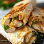 Cheesy Garlic Chicken Wraps