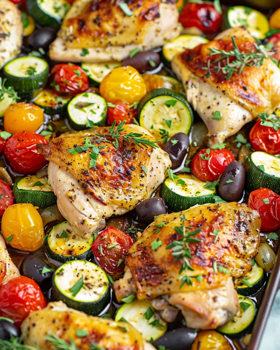 Sheet Pan Mediterranean Chicken &amp; Zucchini: Easy Weeknight Delight