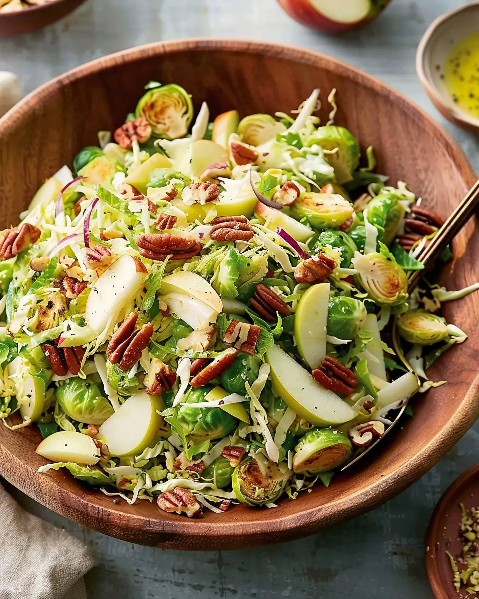 Brussels Sprout Slaw with Apples and Pecans Recipe that’s Easy to Love