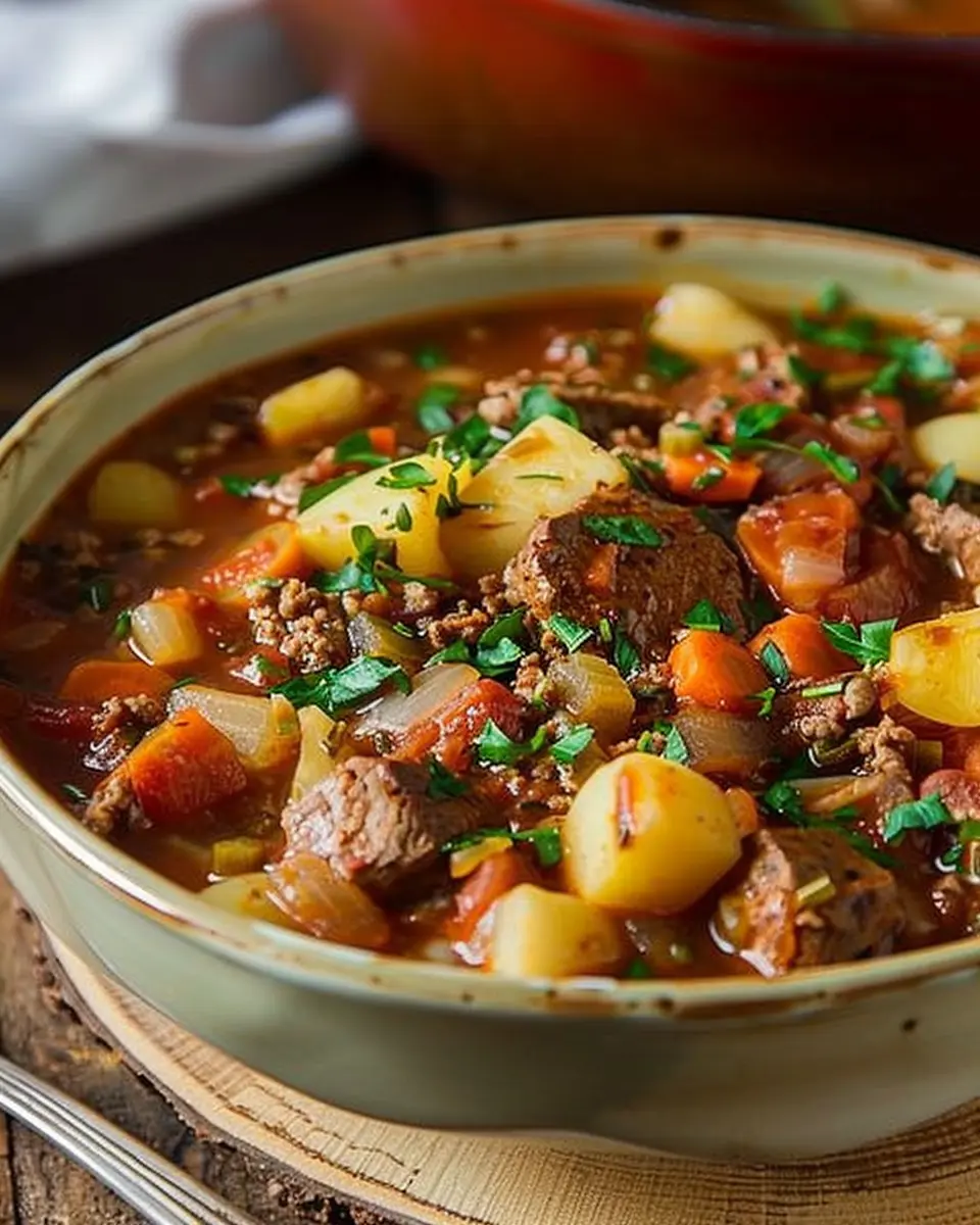 Cowboy Stew: Easy Comfort Food with Turkey Bacon and Chicken Ham