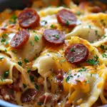 Crockpot Pierogi Casserole with Kielbasa