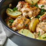 Slow Cooker Parmesan Garlic Chicken and Potatoes