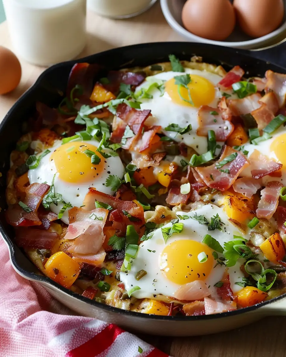 Simple Loaded Breakfast Skillet Recipe: A Delicious Turkey Bacon Twist