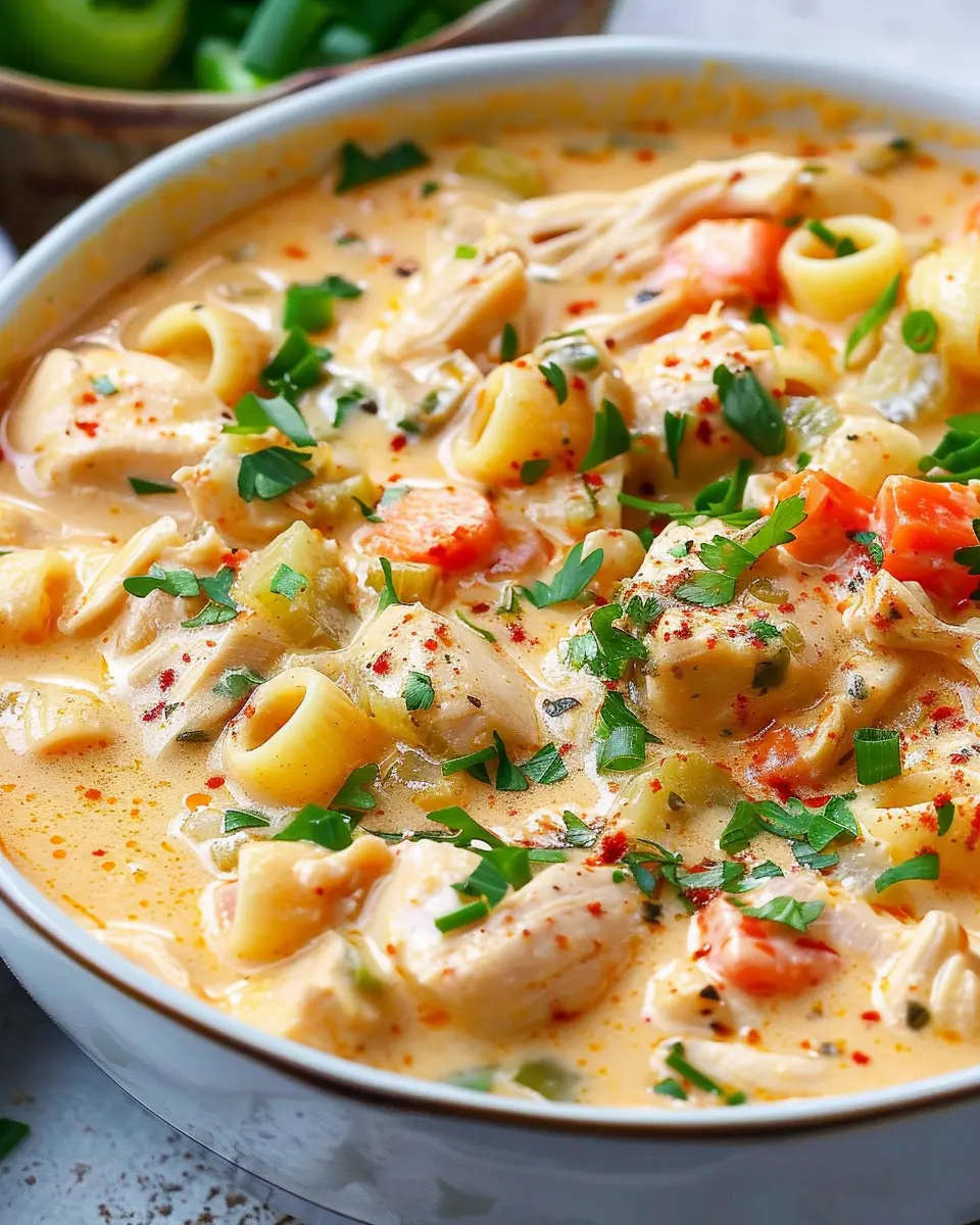 Creamy Parmesan Cajun Chicken Pasta Soup: Irresistibly Comforting
