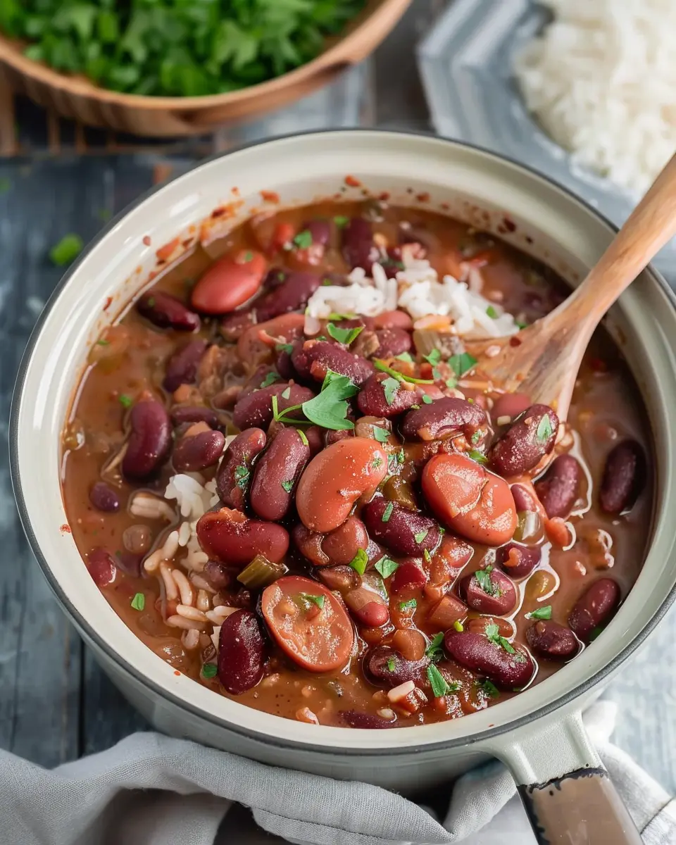 Slow Cooker Cajun Red Beans and Rice: Easy Turkey Bacon Delight