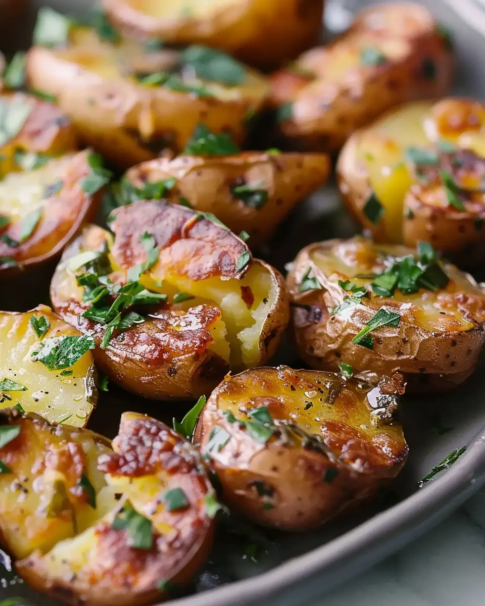 Smashed Baby Red Potatoes: Easy Recipe with Turkey Bacon Delight