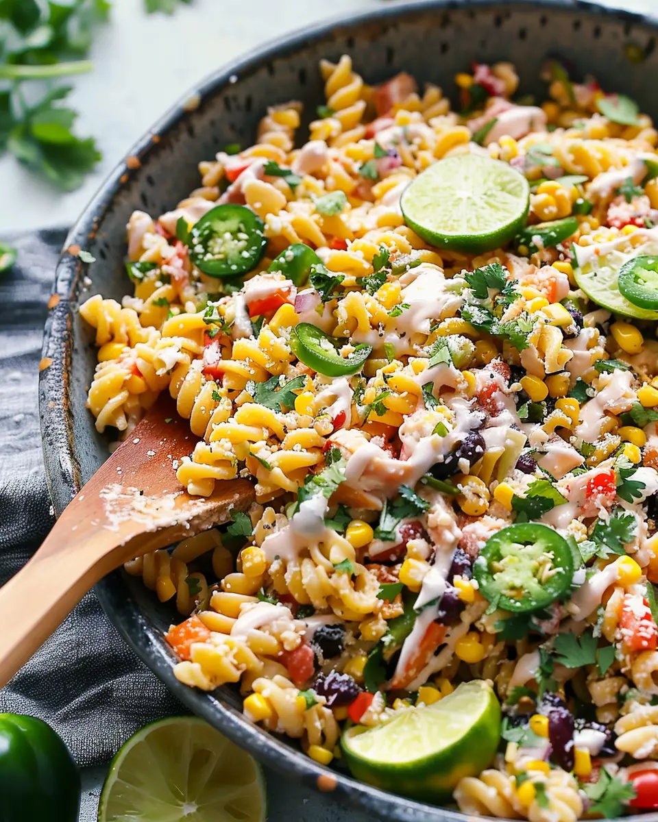 Mexican Street Corn Pasta Salad: Easy & Delicious Twist with Turkey Bacon