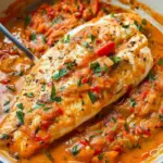 Tilapia in Roasted Pepper Sauce