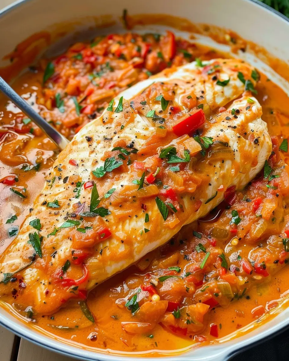 Tilapia in Roasted Pepper Sauce: A Flavorful Easy Dinner Delight
