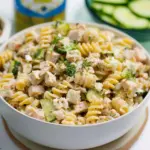 Dill Pickle Tuna Pasta Salad