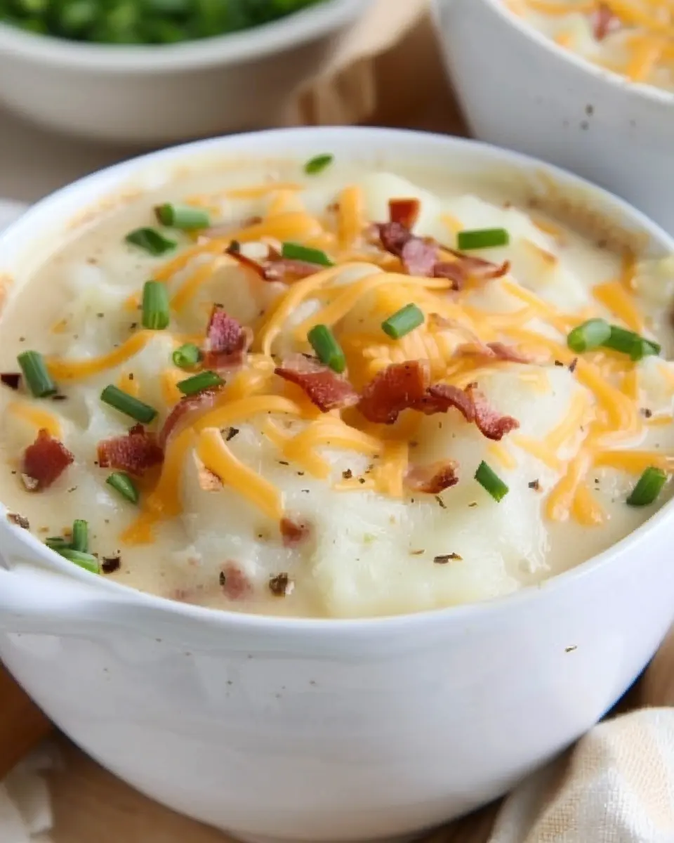 Baked Potato Soup: Easy Comfort with Turkey Bacon and Chicken Ham