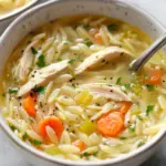 Lemon Chicken Orzo Soup