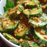 Cucumbers in Spicy Peanut Sauce