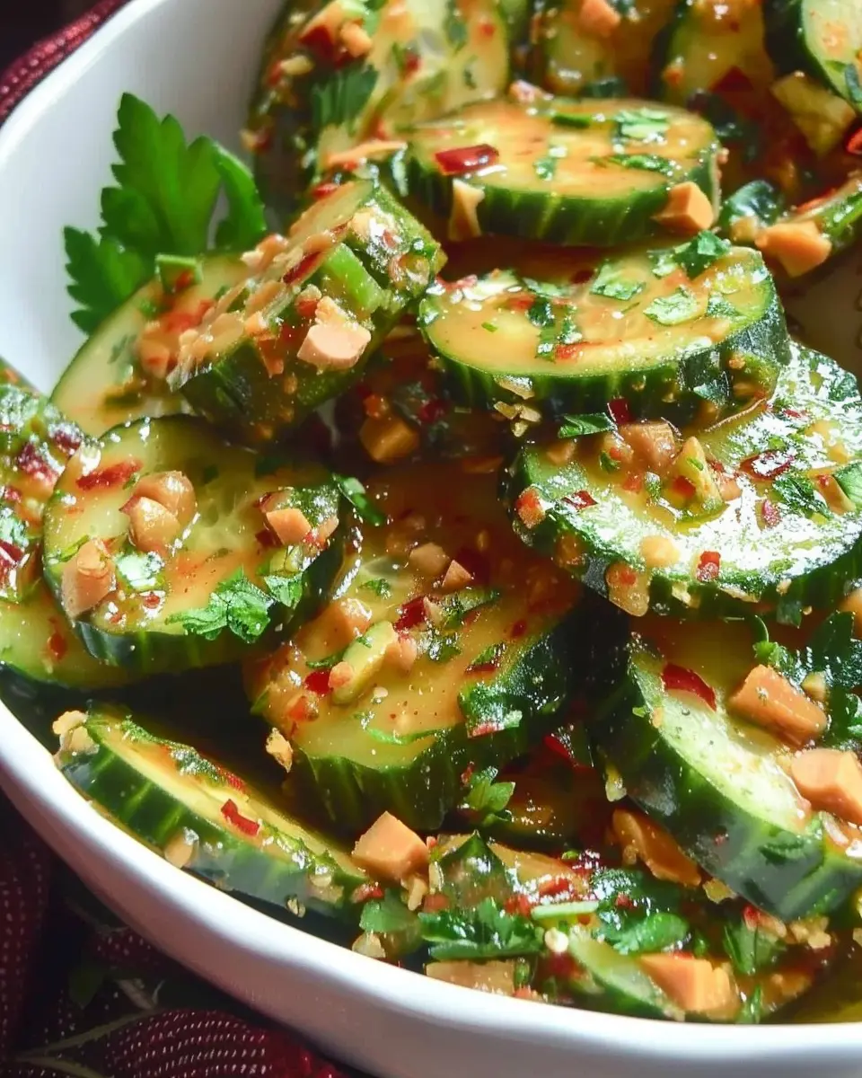 Cucumbers in Spicy Peanut Sauce: A Healthy Delight for All