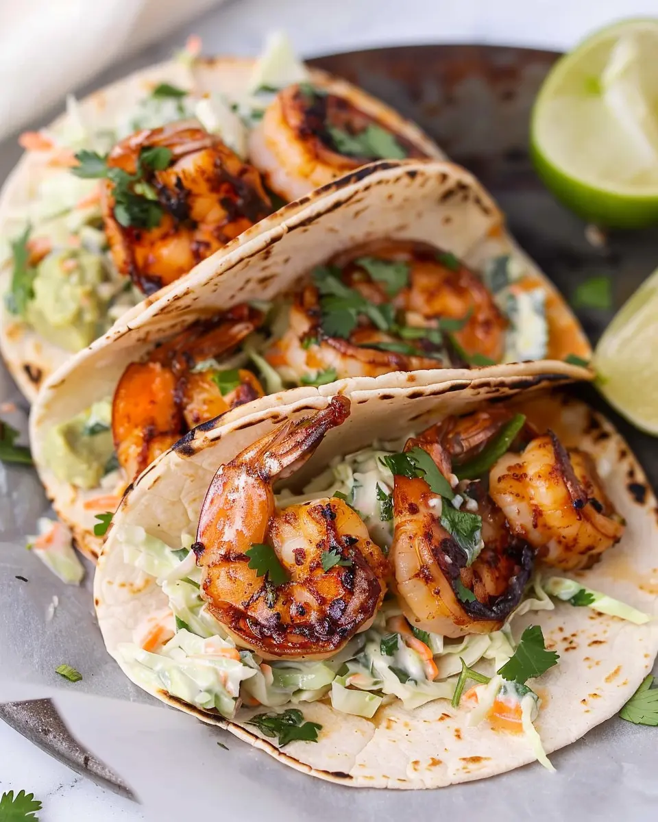 Cilantro Lime Shrimp Tacos: Easy Recipe with Creamy Slaw