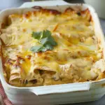 Quick and Easy Green Chile Chicken Enchilada Casserole