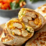 Cheesy Garlic Chicken Wraps