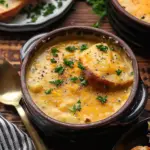 Hearty Cheddar Garlic Herb Potato Soup
