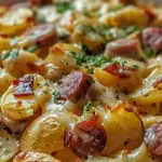 Cheesy Ranch Potatoes and Smoked Sausage