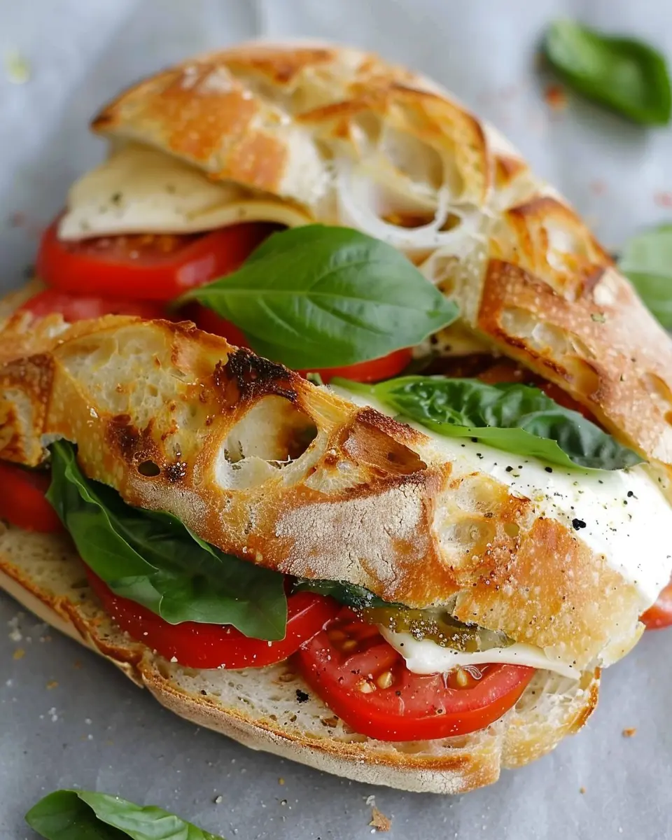 Mozzarella Sandwich Delight: Easy Turkey Bacon and Chicken Ham Recipe