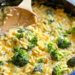 Creamy One-Pot Broccoli Cheddar Orzo