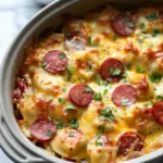 Crockpot Pierogi Casserole with Kielbasa