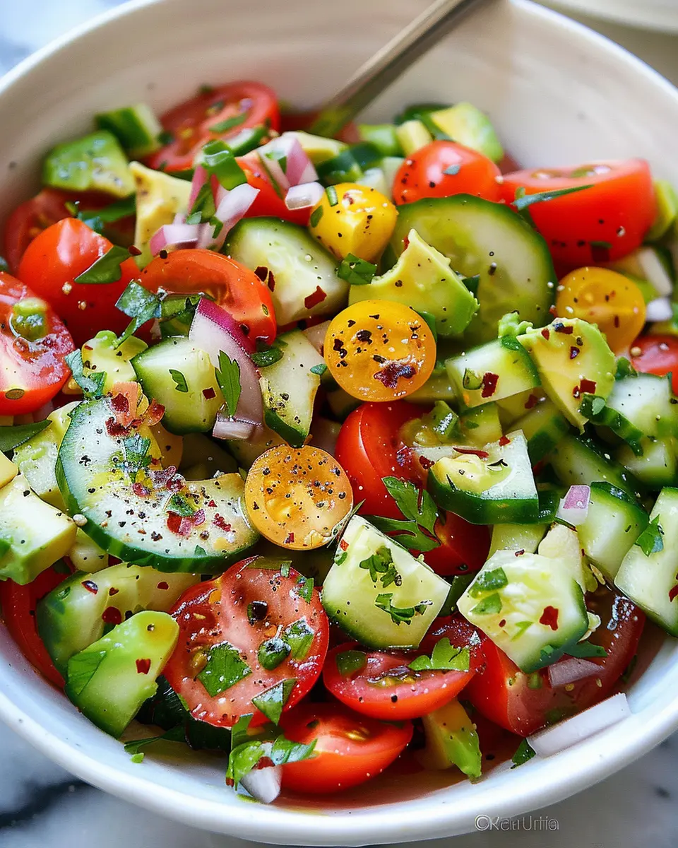 Tomato Cucumber Avocado Salad: A Refreshing and Easy Feast