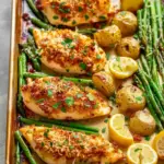 Parmesan Crusted Chicken Sheet Pan Dinner
