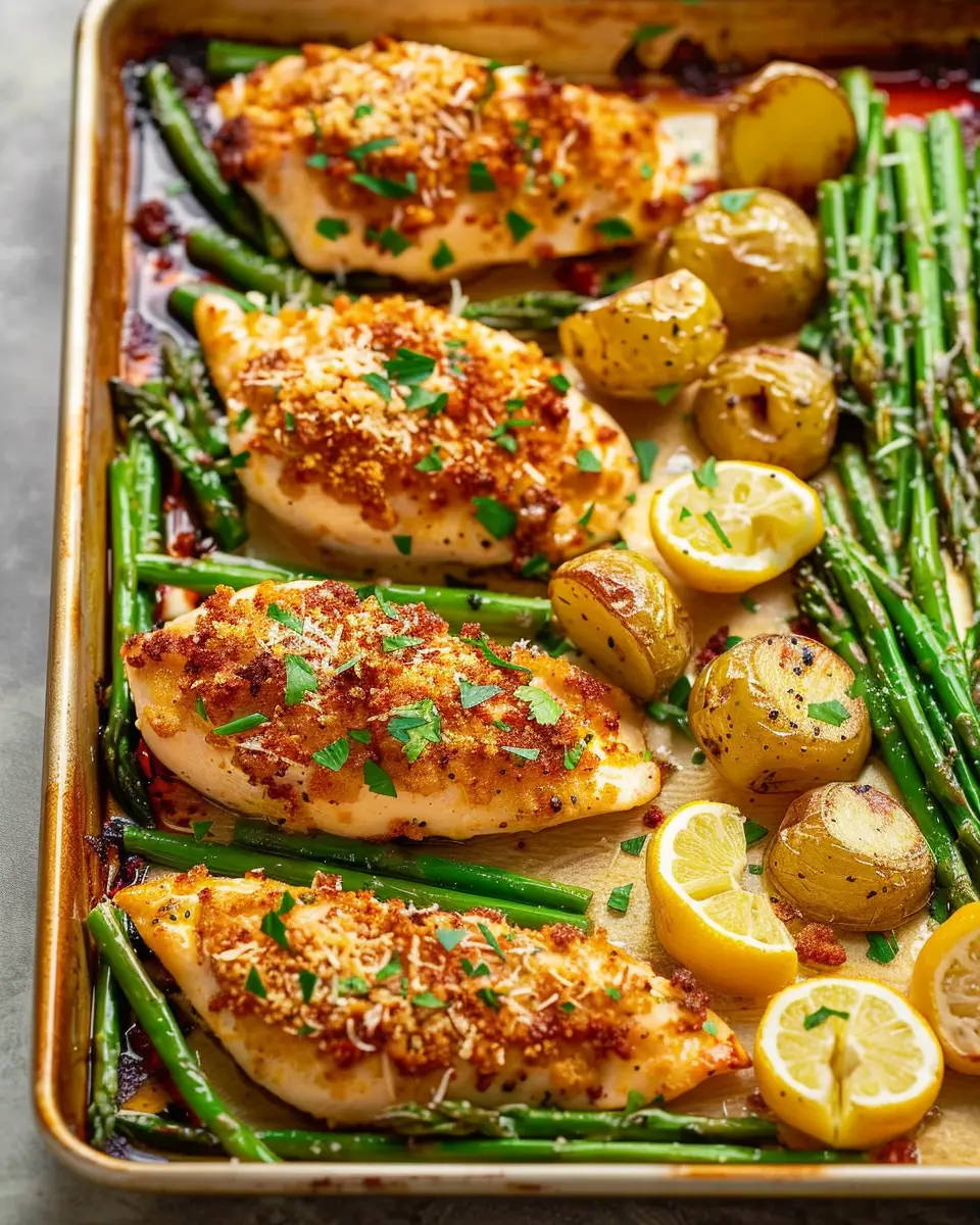 Parmesan Crusted Chicken Sheet Pan Dinner Made Easy for Everyone