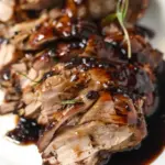 Crockpot Brown Sugar Balsamic Glazed Pork Tenderloin