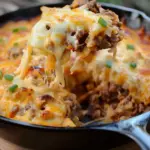 Cheesy Beef & Cabbage Skillet Casserole