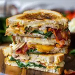 Turkey Melt with Cheddar, Spinach, and Bacon
