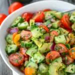 Cucumber Tomato Avocado Salad