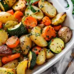 Garlic Herb Roasted Potatoes Carrots and Zucchini